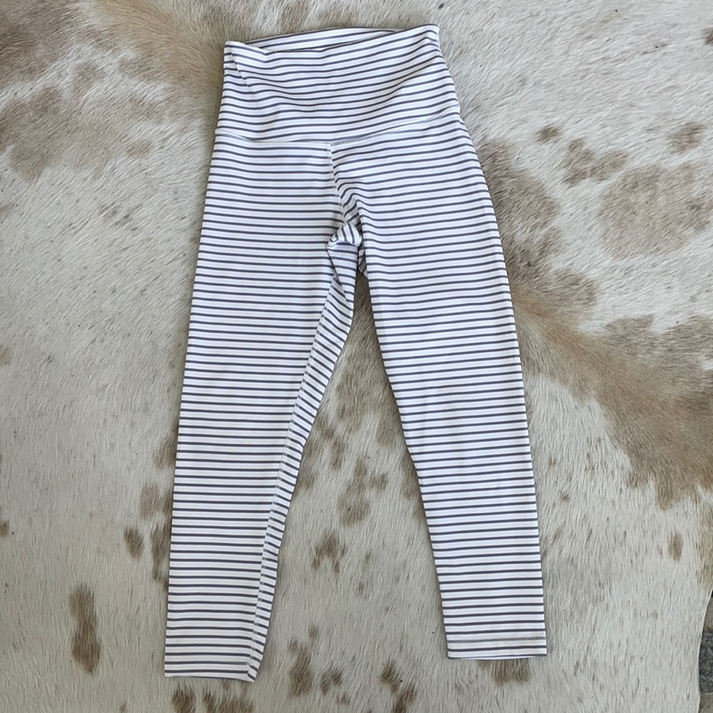 DYI Striped Cropped Leggings: Size Small